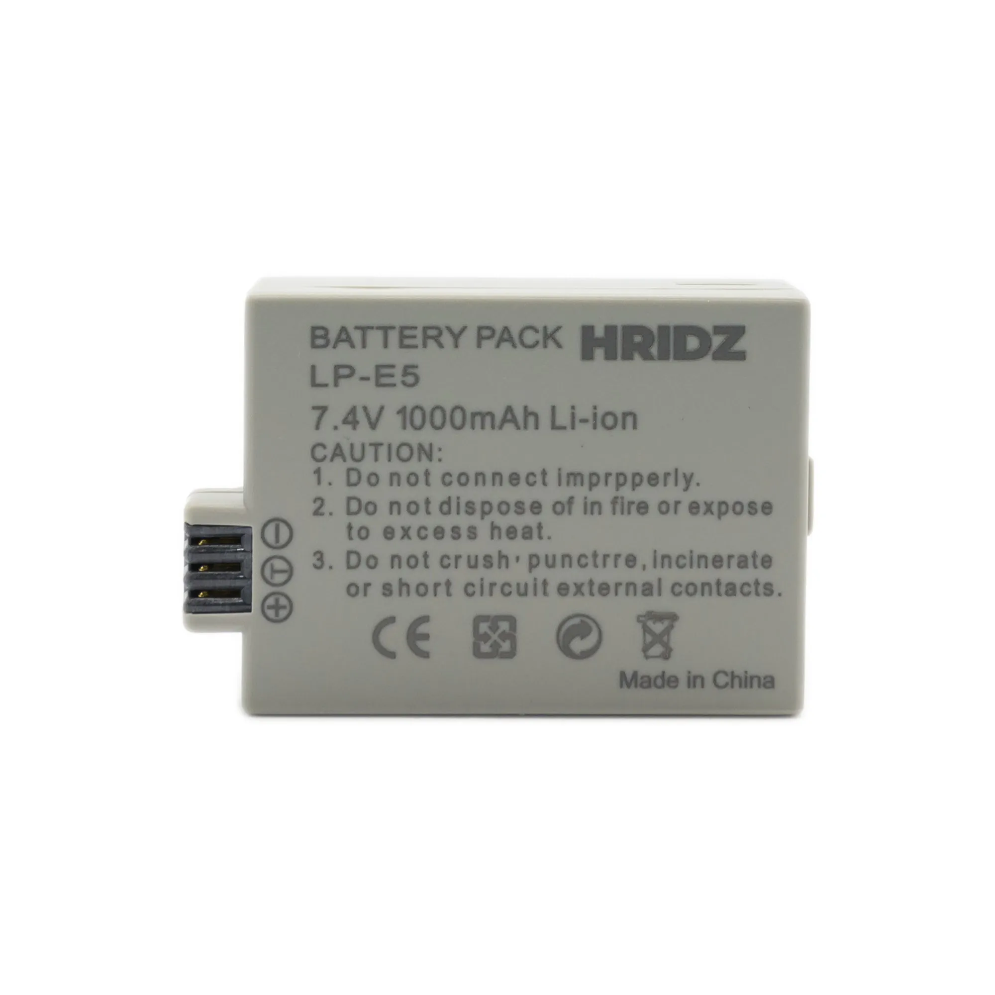 Hridz LP-E5 Battery Pack for Canon EOS Rebel and Kiss Cameras (100% Compatible with Original)