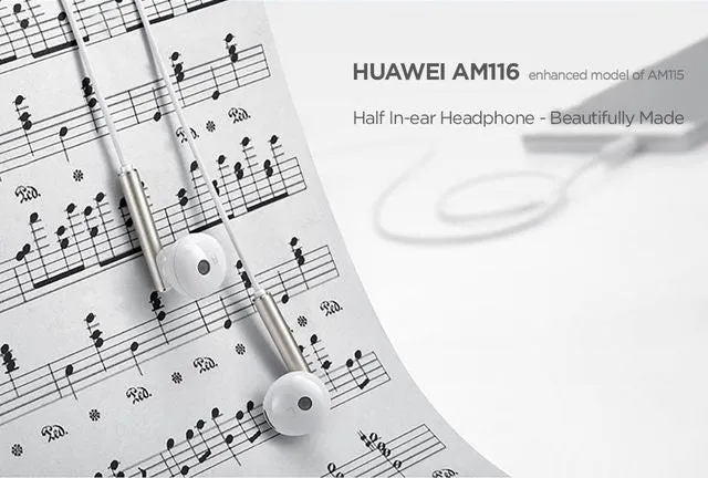 Huawei AM116 3.5mm In-Ear Wired Earphone Metal Version