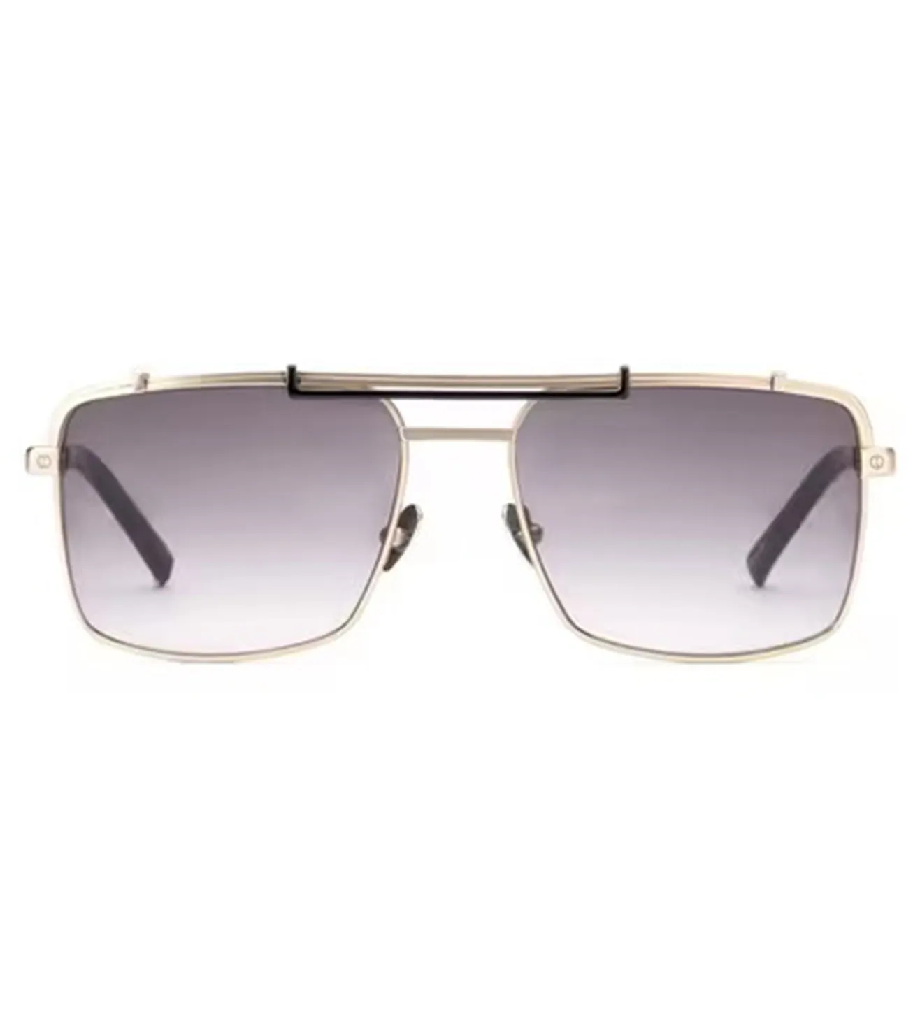 Hublot Men's Grey Gradient Square Sunglasses