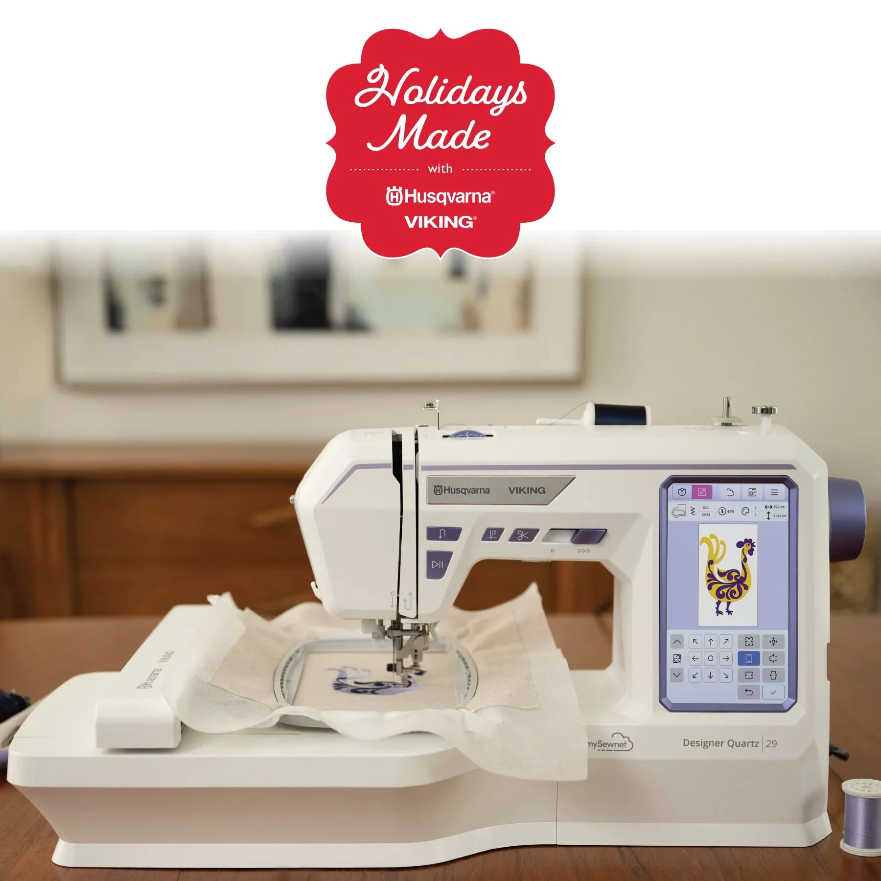 HUSQVARNA® VIKING® DESIGNER QUARTZ™ 29 Sewing & Embroidery Machine  🎄 Holiday Bundle