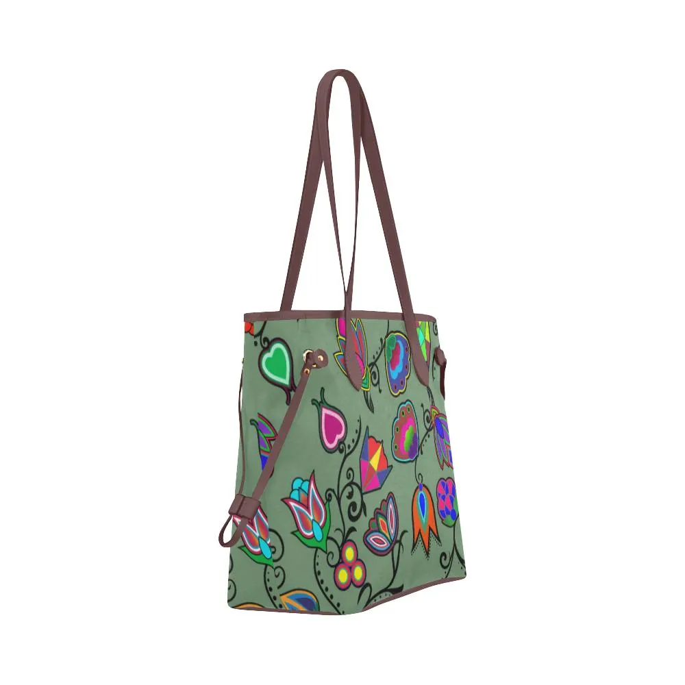 Indigenous Paisley - Dark Sea Clover Canvas Tote Bag