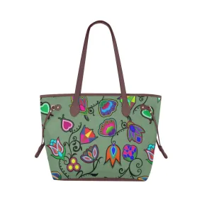 Indigenous Paisley - Dark Sea Clover Canvas Tote Bag