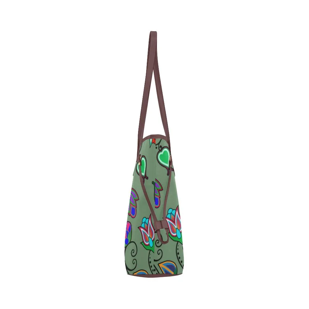 Indigenous Paisley - Dark Sea Clover Canvas Tote Bag