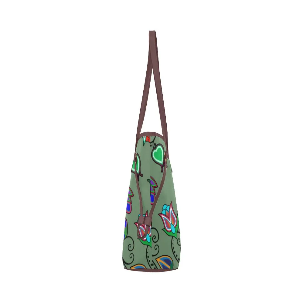 Indigenous Paisley - Dark Sea Clover Canvas Tote Bag