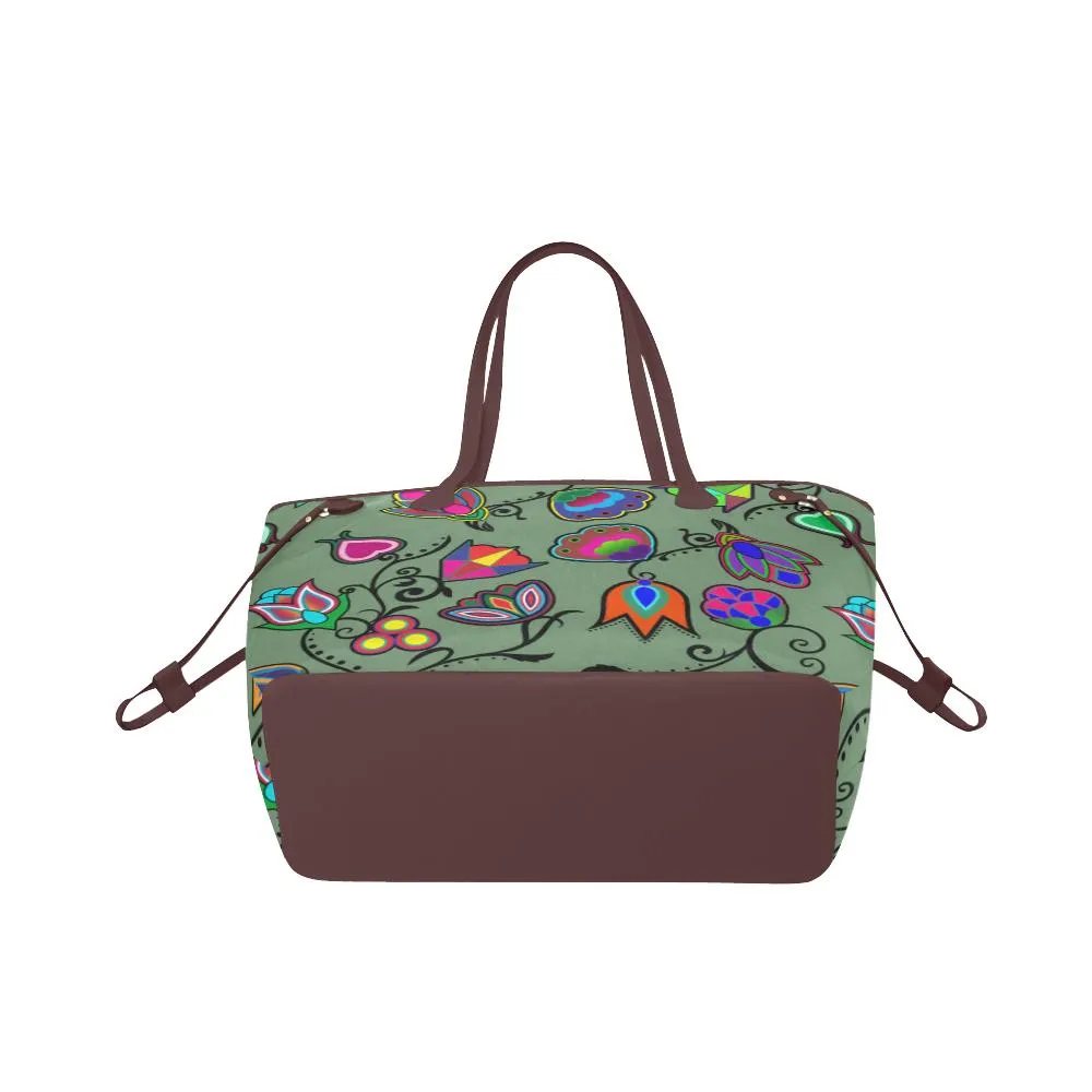 Indigenous Paisley - Dark Sea Clover Canvas Tote Bag