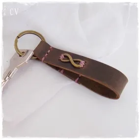 Infinity Leather Keychain ~