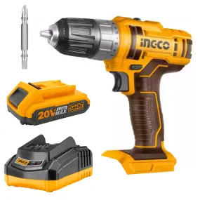 Ingco Cordless Drill Kit With 1X Battery Pack(2Ah) And Charger