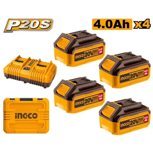 Ingco P20S Lithium-Ion battery and charger kit 2V FBCLI20244