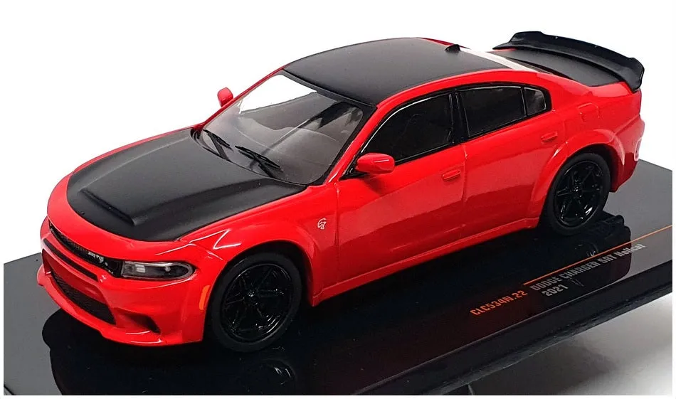 Ixo 1/43 Scale CLC534N.22 - 2021 Dodge Charger SRT Hellcat - Red/Black