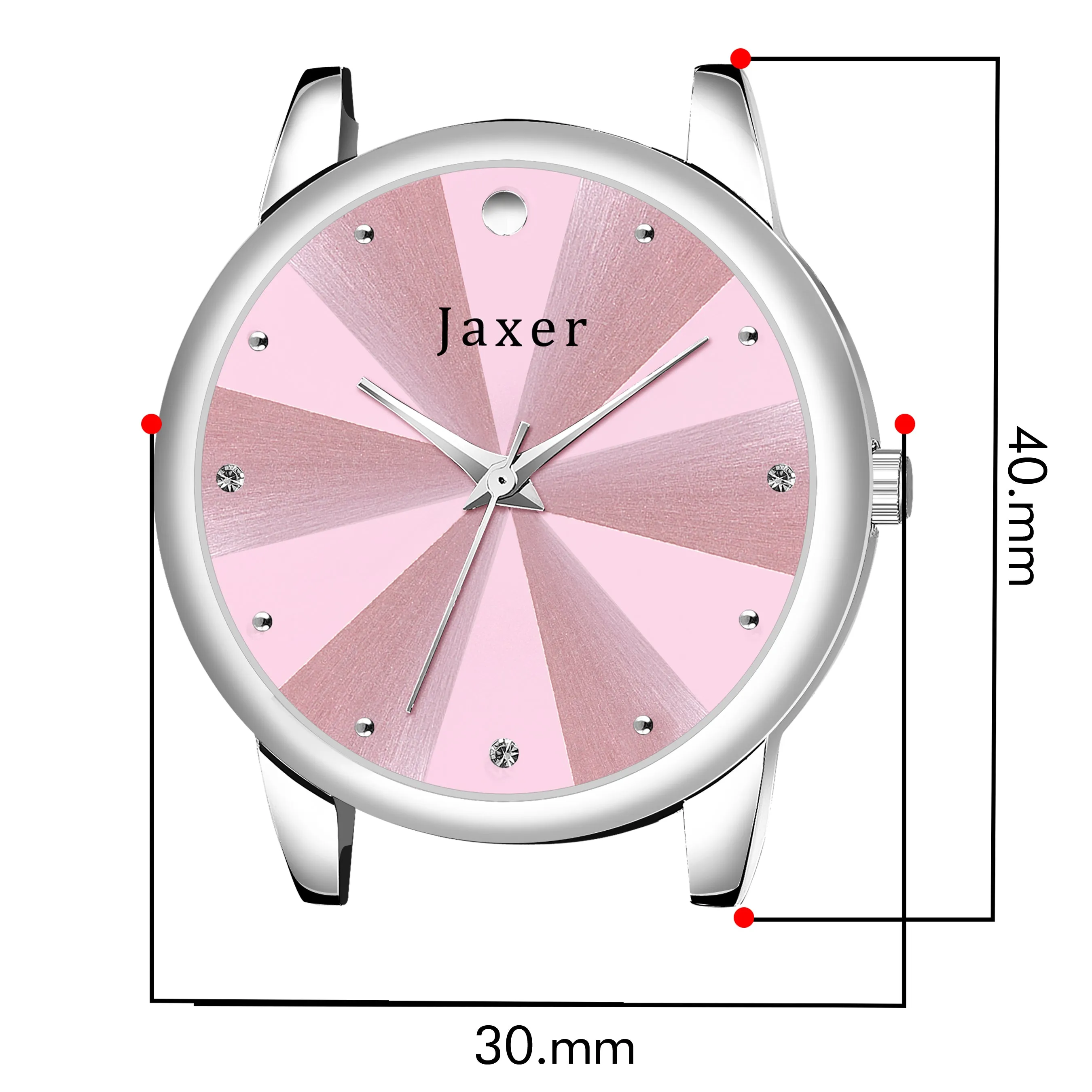 Jaxer Pink Leather Strap Analog Wrist Watch for Women - JXRW2574