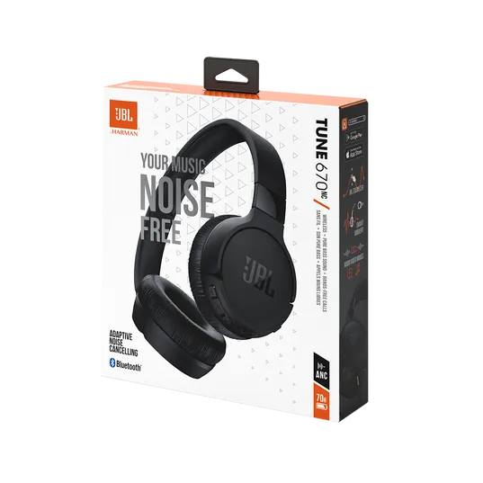 JBL Tune 670 Noise Cancelling Headphones (On-Ear) [Black]