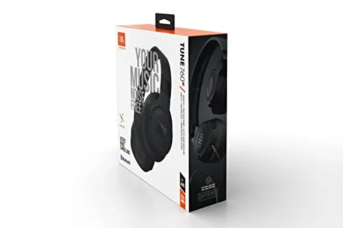 JBL Tune 760NC, Wireless Over Ear Active Noise Cancellation Headphones with Mic, up to 50 Hours Playtime, Pure Bass, Dual Pairing, AUX & Voice Assistant Support for Mobile Phones (Black)