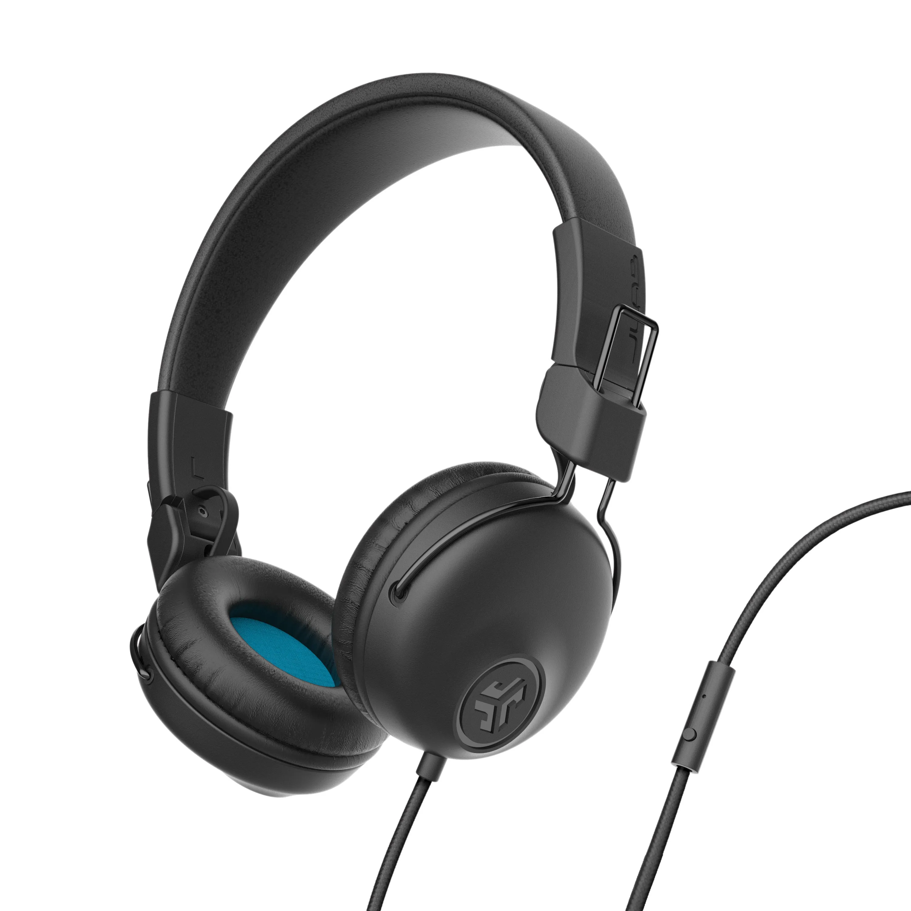 JLab Studio On-Ear Wired Headphones Black