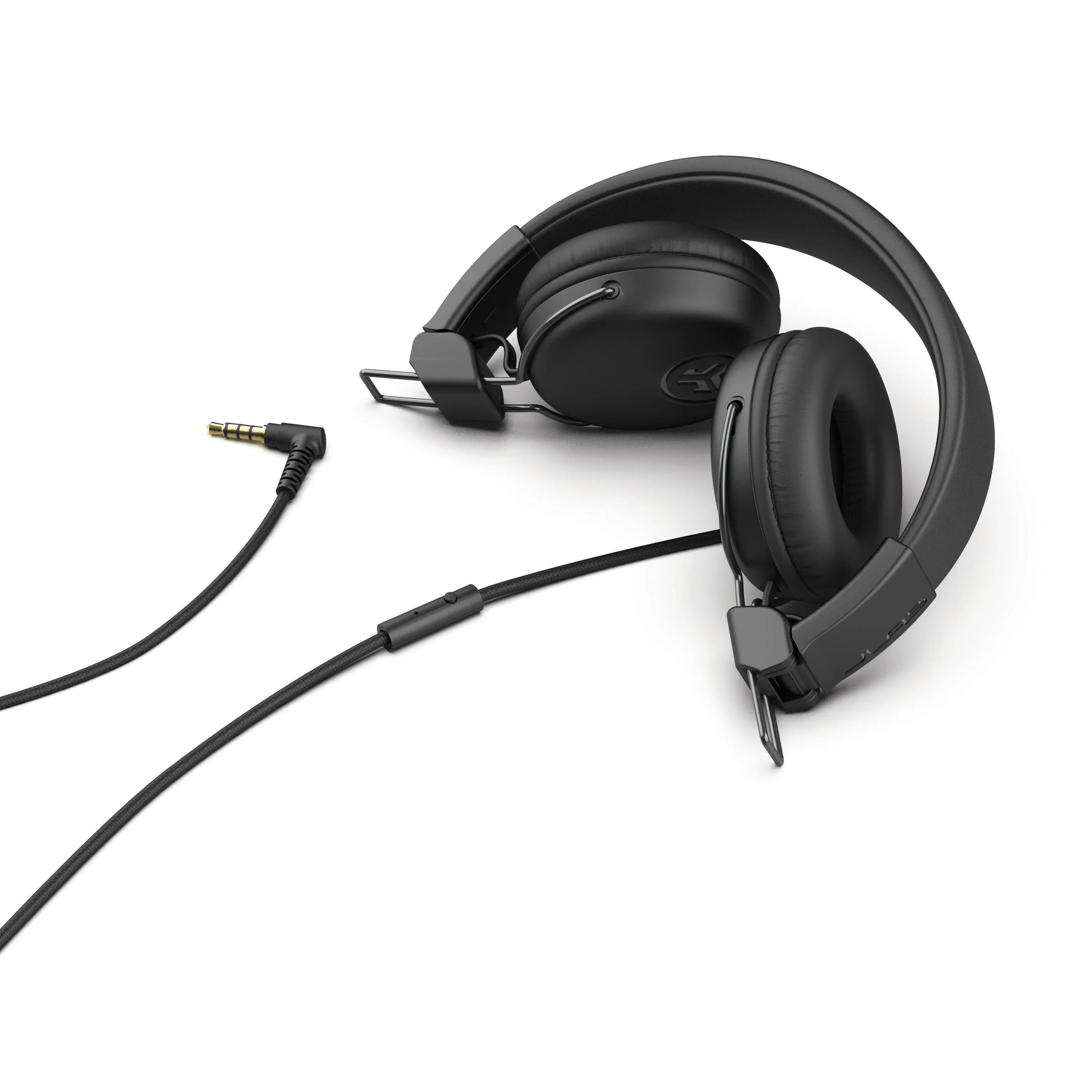 JLab Studio On-Ear Wired Headphones Black