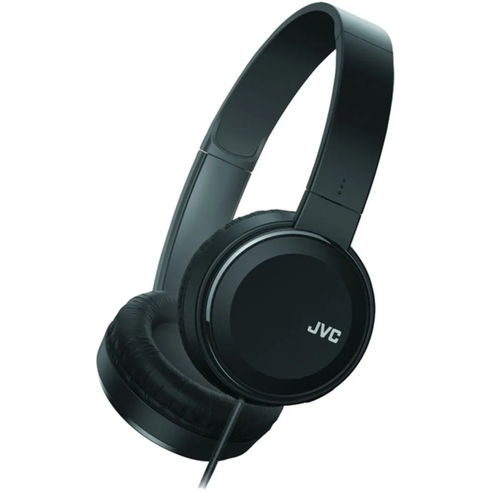 JVC HAS190MB Colorful On-Ear Headphones (Black)