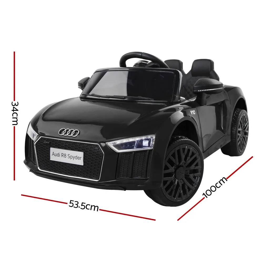 Kids Ride On Car AUDI R8 SPYDER With MP3 Player - Black