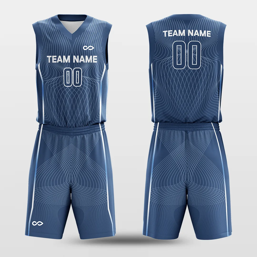 Latitude and Longitude - Customized Sublimated Basketball Set