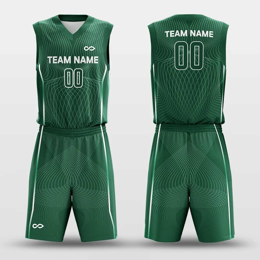 Latitude and Longitude - Customized Sublimated Basketball Set