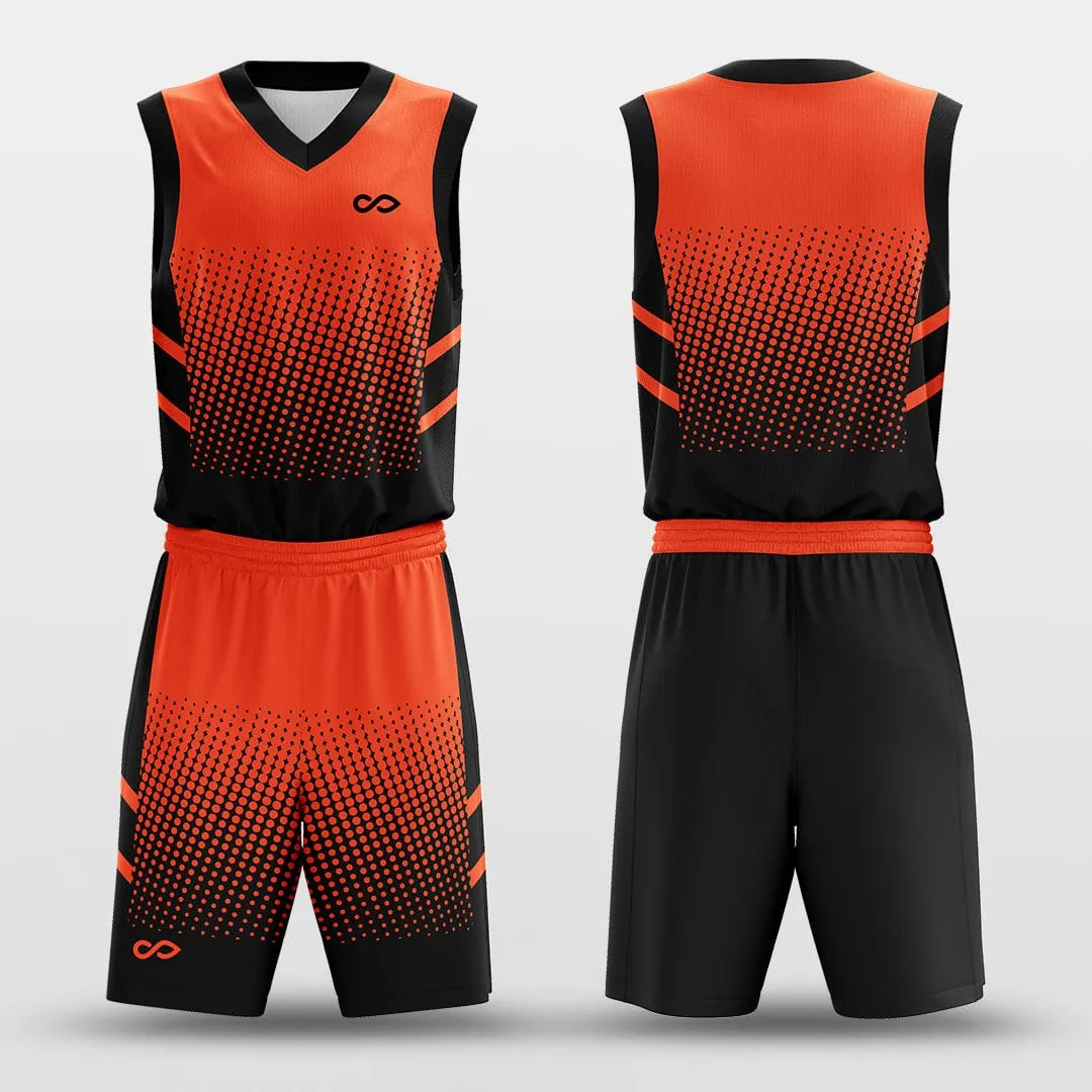 Lattice Red - Customized Basketball Jersey Design Gradient