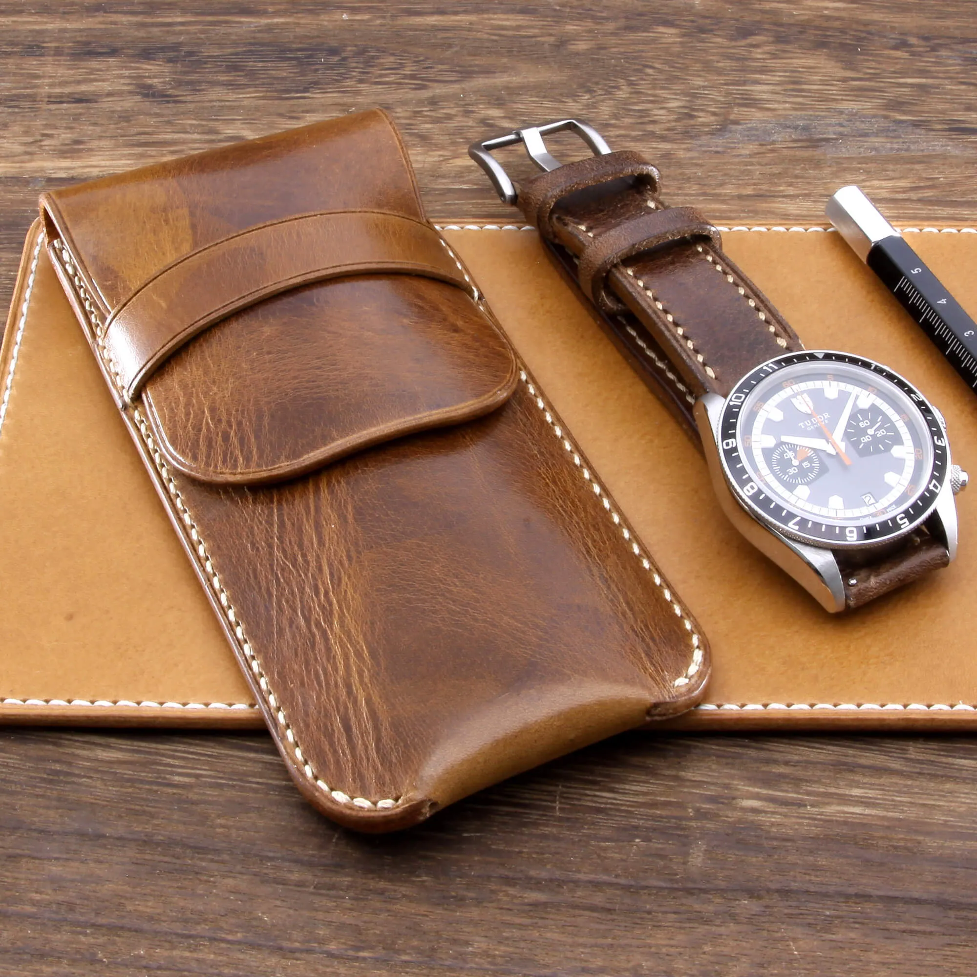 Leather Watch Pouch, Military 102