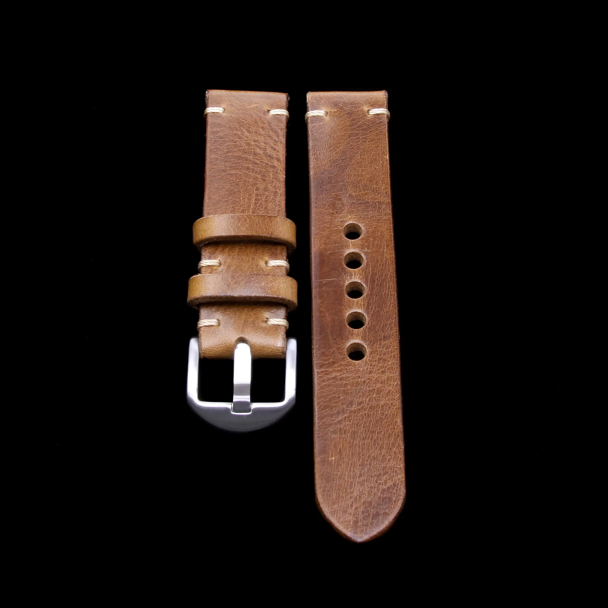 Leather Watch Strap, Military 102 | For Apple Watch