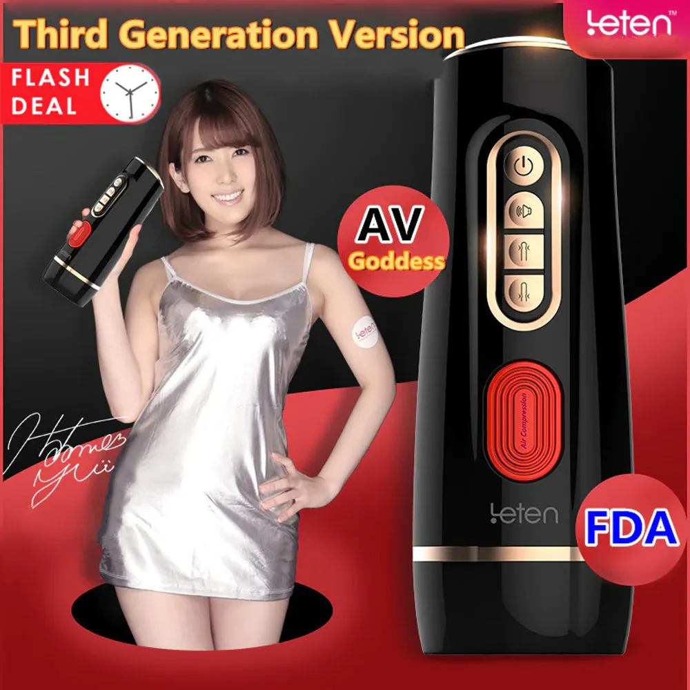 Leten Three Generations Vibrating Male Masturbator Cup