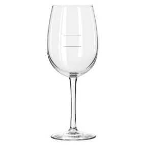 Libbey 7533-1178N Vina Series 16 oz Round Stemmed Wine Glass with Etched Pour Lines, Case of 12/Case