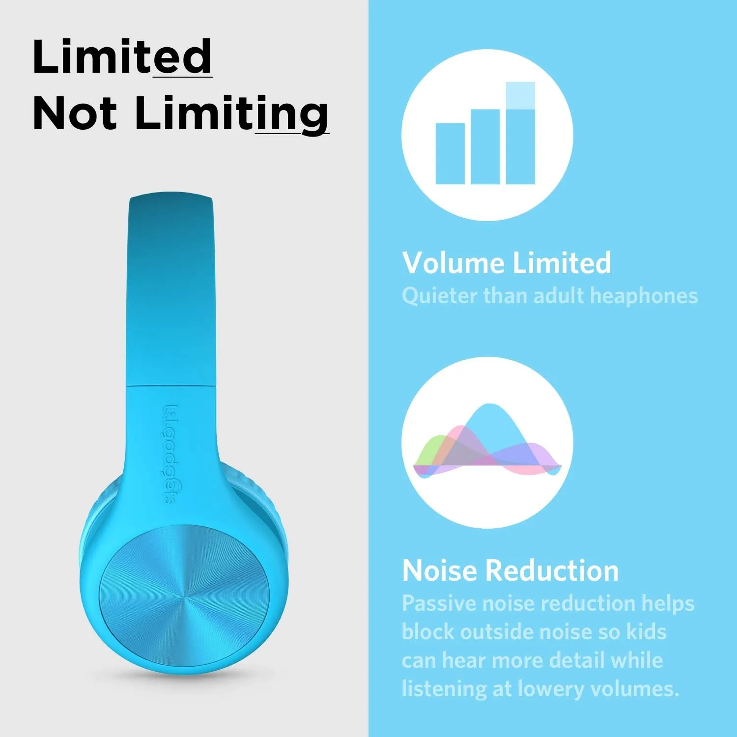 LilGadgets Connect  Pro Wired Headphones for Children - Blue