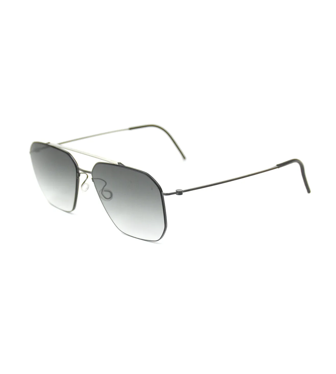 Lindberg Unisex Black Aviator Sunglasses