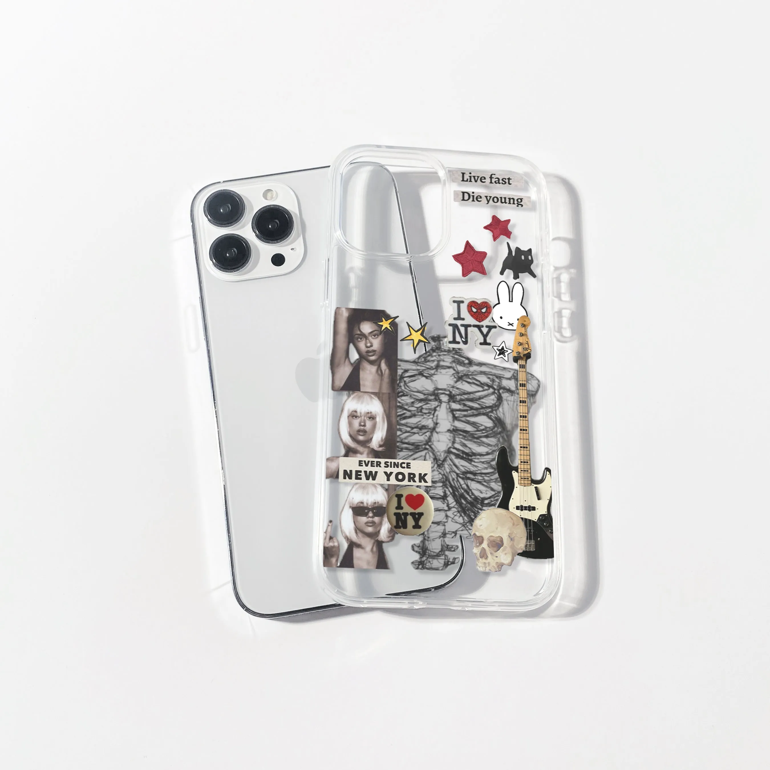 Live Fast Aesthetic Silicone Clear Case