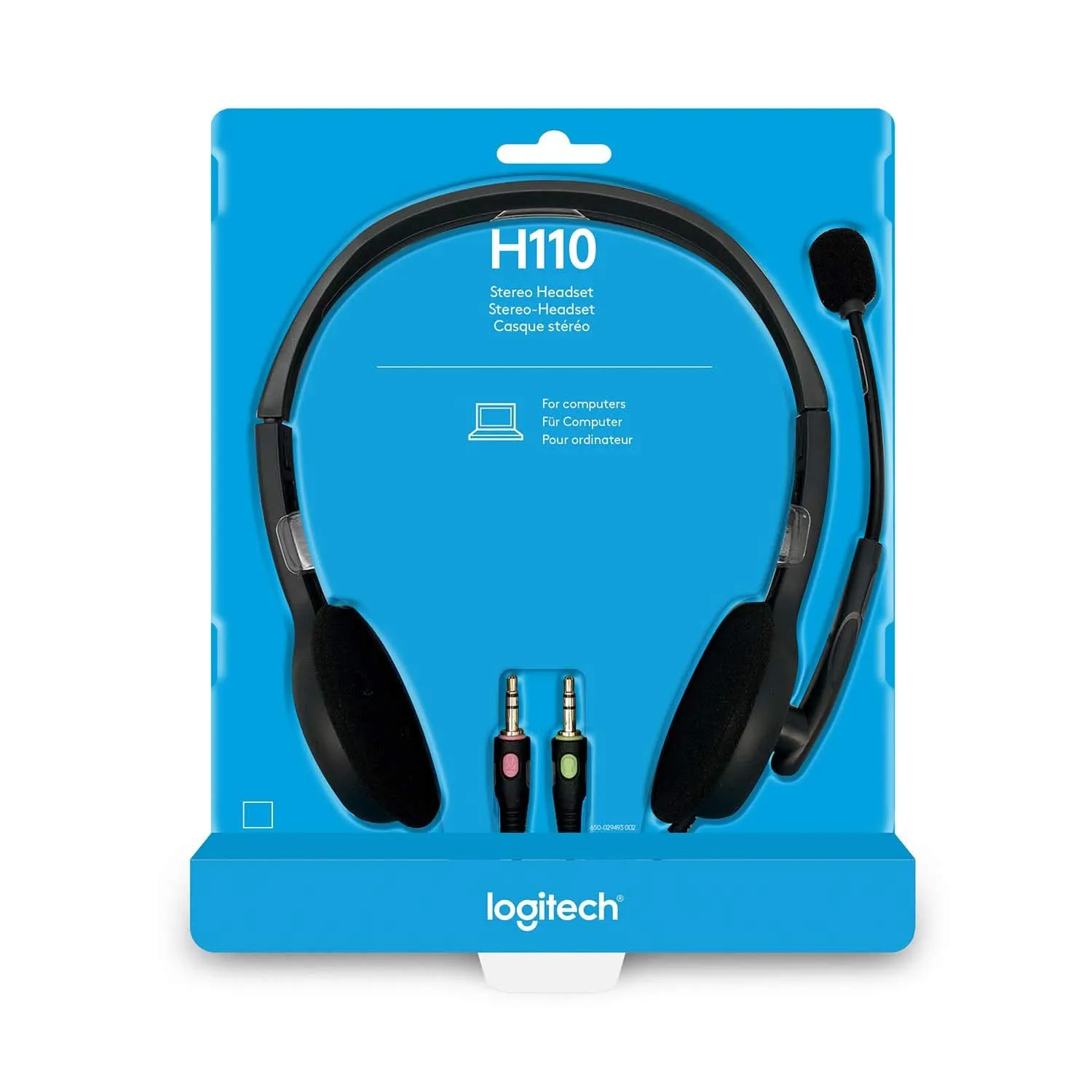 LOGITECH H110 WIRED HEADPHONES WITH MIC