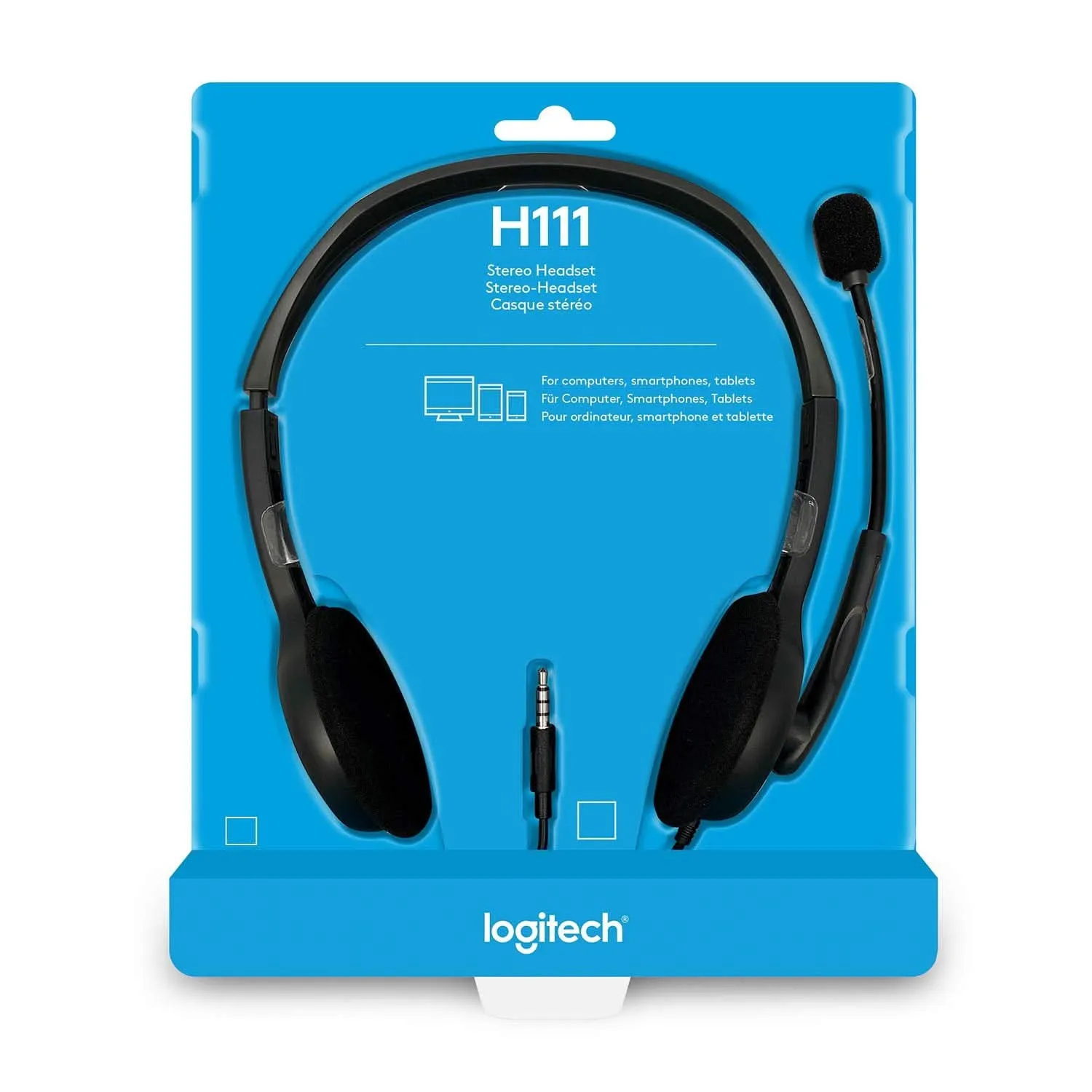 LOGITECH H111 WIRED HEADPHONES WITH MIC