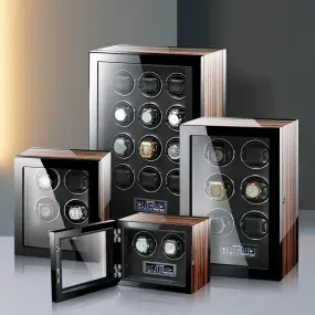 Luxury Watch Winder Box With LCD Display - Wooden Watch Accessories Boxes with Remote Control