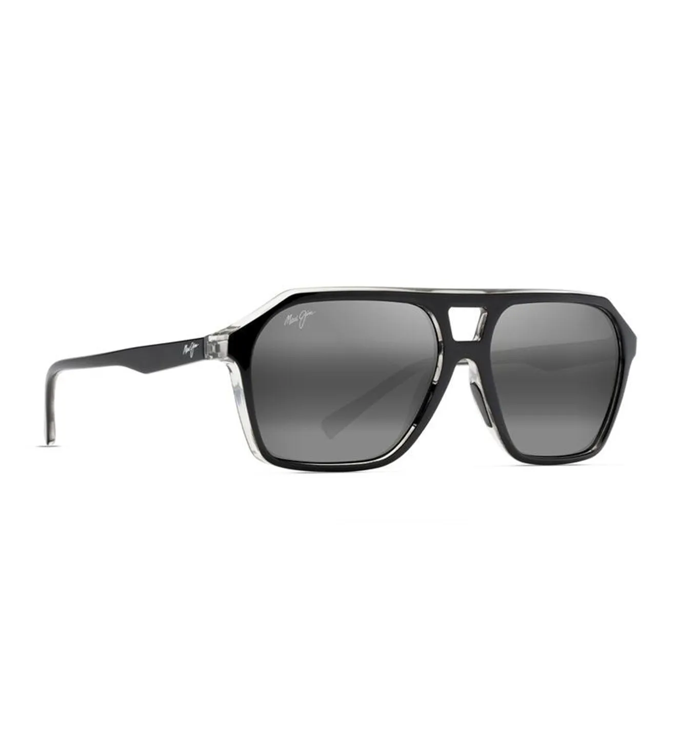 Maui Jim Men's Transparent & Black Aviator Sunglasses