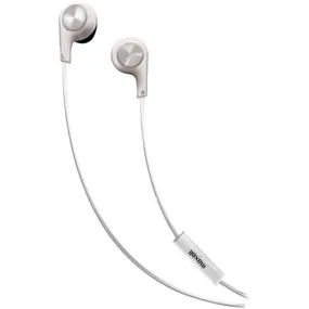 Maxell 199725 Bass 13 Heavy-Bass In-Ear Earbuds with Microphone (White)