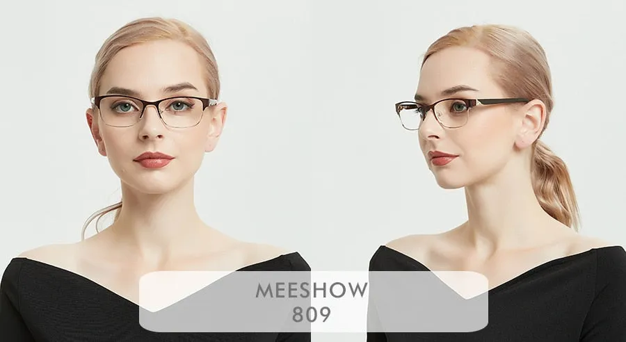 Meeshow Titanium Alloy Eyeglasses Women's Cat Eye 809