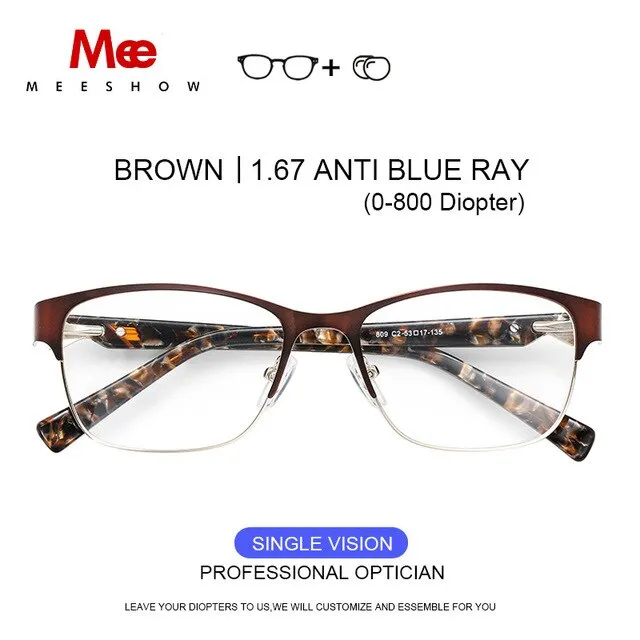 Meeshow Titanium Alloy Eyeglasses Women's Cat Eye 809