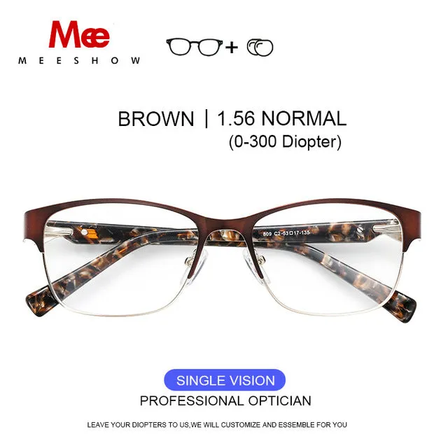 Meeshow Titanium Alloy Eyeglasses Women's Cat Eye 809