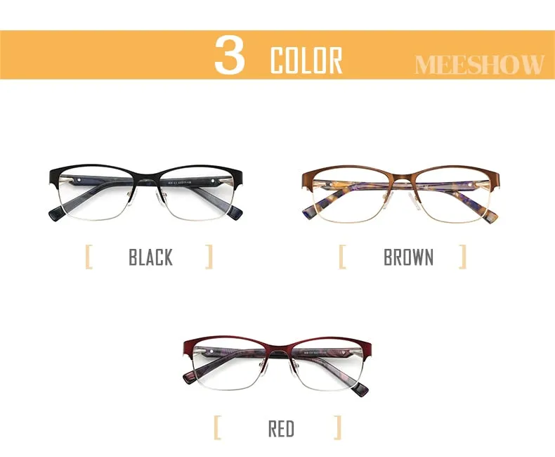 Meeshow Titanium Alloy Eyeglasses Women's Cat Eye 809