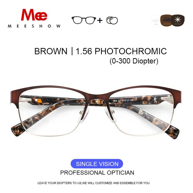 Meeshow Titanium Alloy Eyeglasses Women's Cat Eye 809