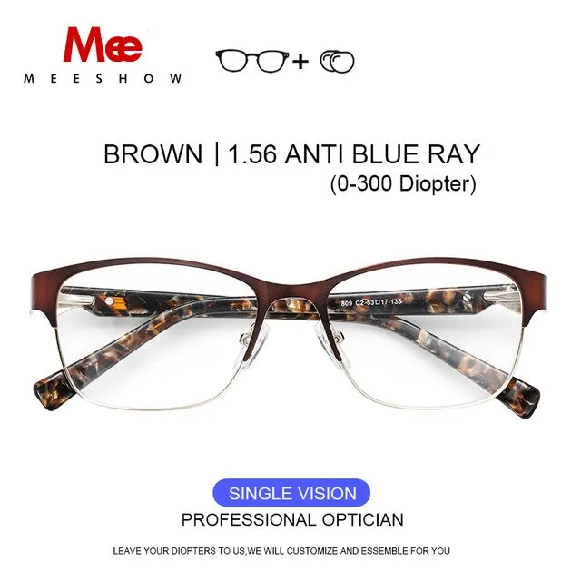 Meeshow Titanium Alloy Eyeglasses Women's Cat Eye 809