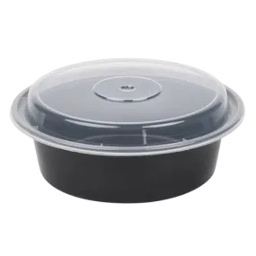 Microwaveable Plastic Container Round 32 oz. - 150/Case