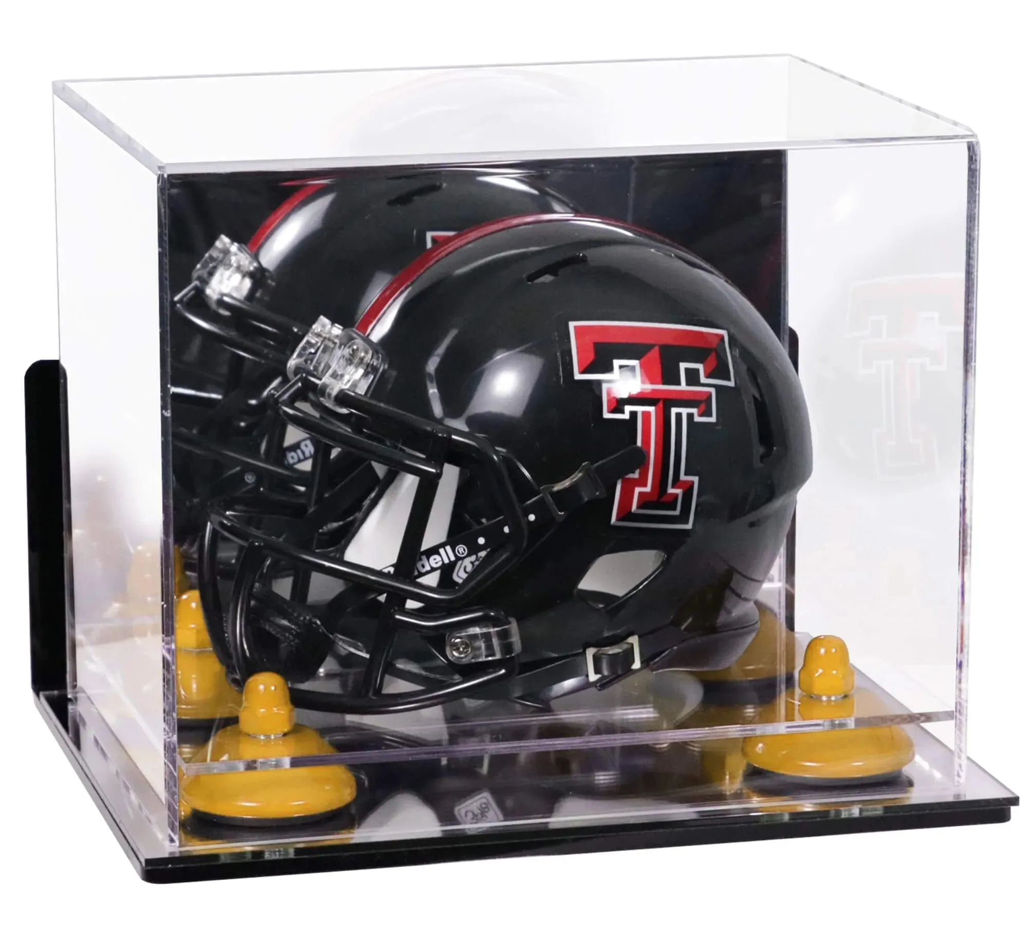 Mini/Miniature Football Helmet (not Full Size) Display Case - Mirror Wall Mounts (A003/V45)