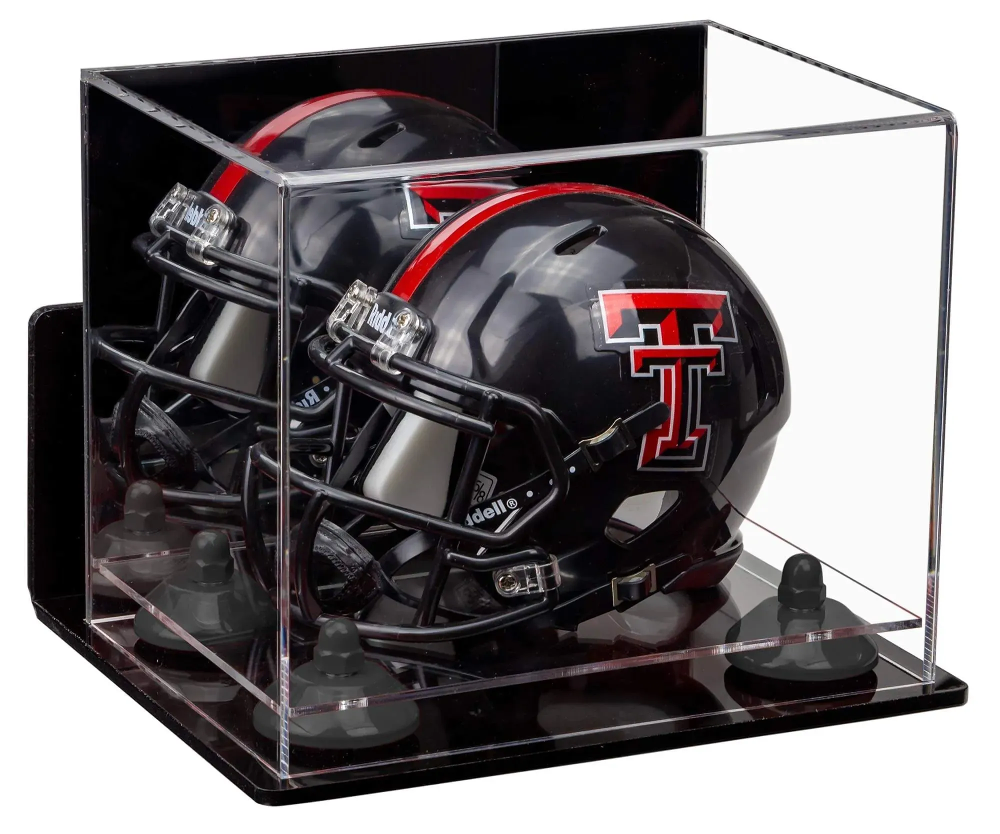 Mini/Miniature Football Helmet (not Full Size) Display Case - Mirror Wall Mounts (A003/V45)