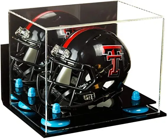 Mini/Miniature Football Helmet (not Full Size) Display Case - Mirror Wall Mounts (A003/V45)