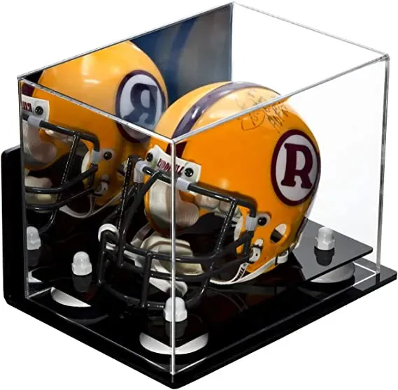 Mini/Miniature Football Helmet (not Full Size) Display Case - Mirror Wall Mounts (A003/V45)