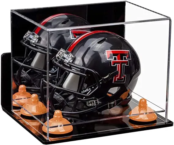 Mini/Miniature Football Helmet (not Full Size) Display Case - Mirror Wall Mounts (A003/V45)