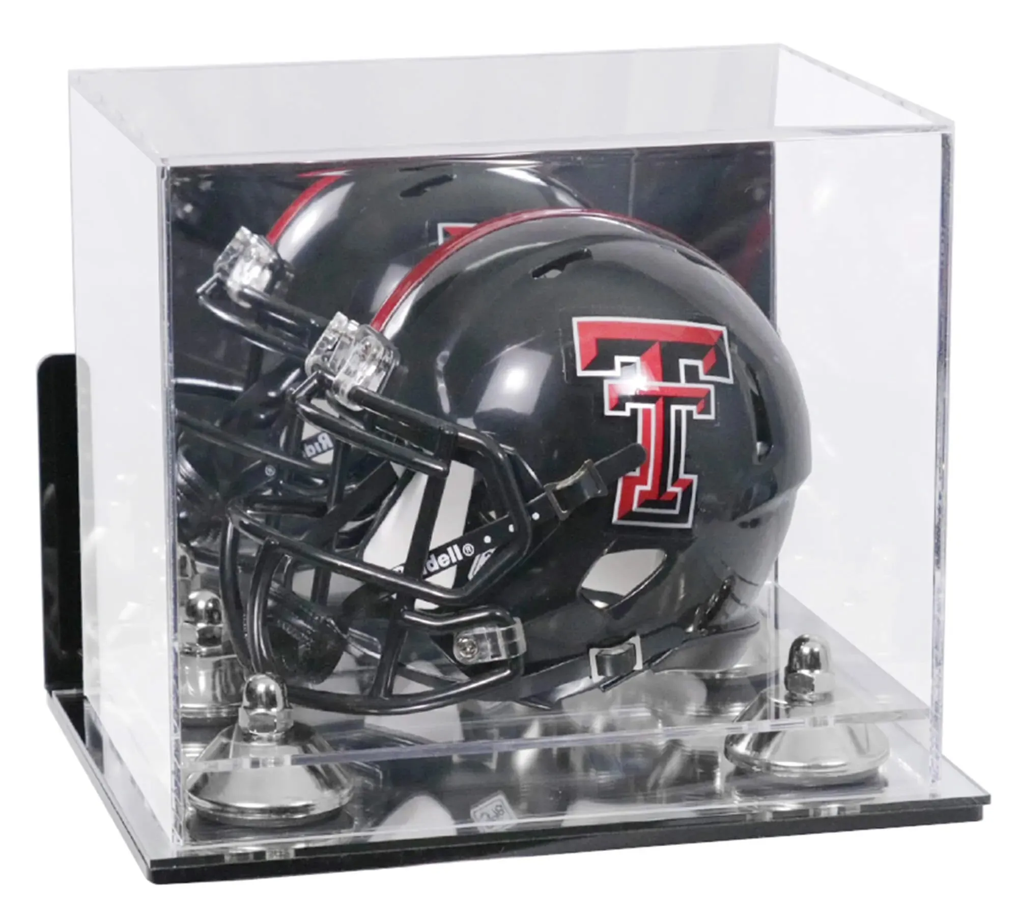 Mini/Miniature Football Helmet (not Full Size) Display Case - Mirror Wall Mounts (A003/V45)