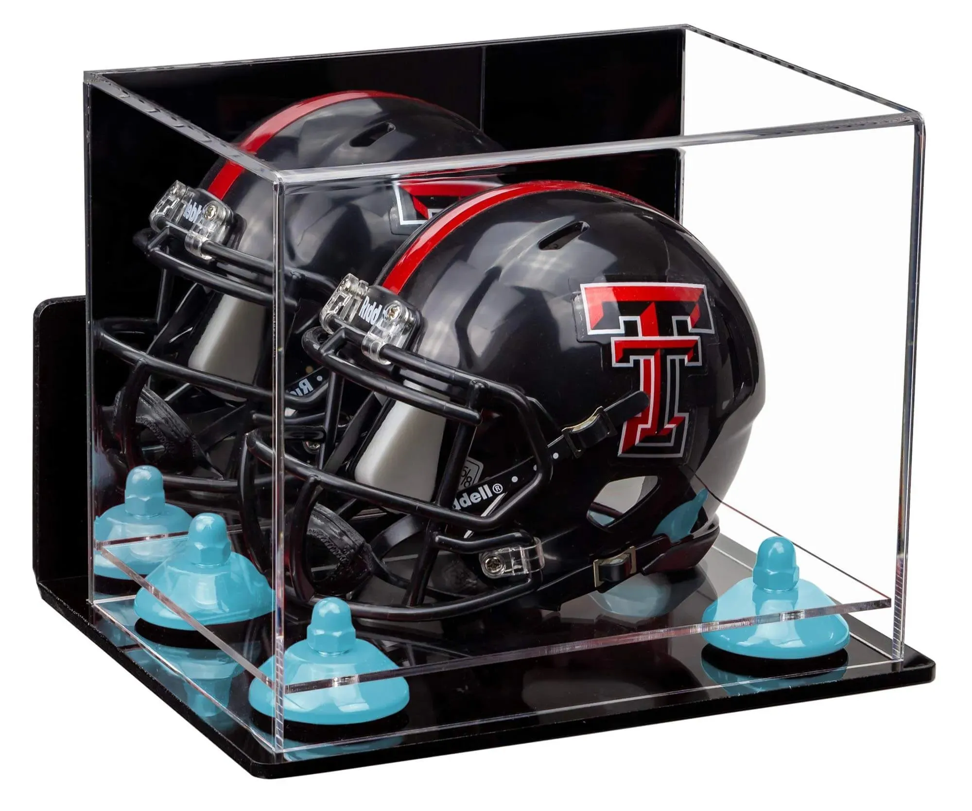 Mini/Miniature Football Helmet (not Full Size) Display Case - Mirror Wall Mounts (A003/V45)