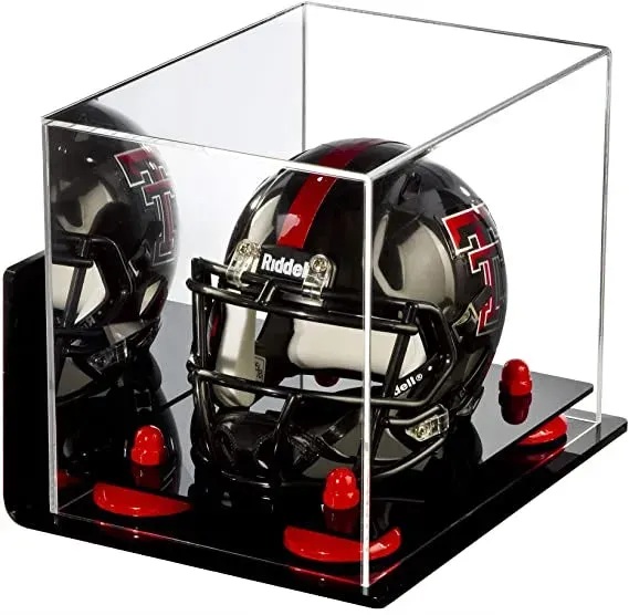 Mini/Miniature Football Helmet (not Full Size) Display Case - Mirror Wall Mounts (A003/V45)